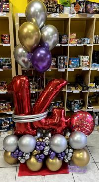 Κατασκευή με shiny μπαλόνια κι αριθμούς